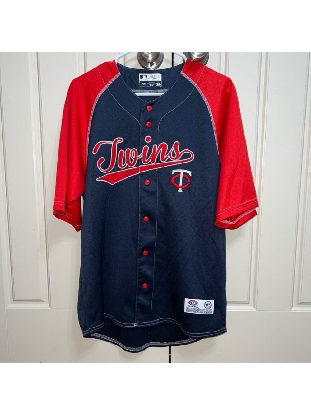 Minnesota Twins Genuine Merchandise Red and Blue True Fan Series Jersey Size M